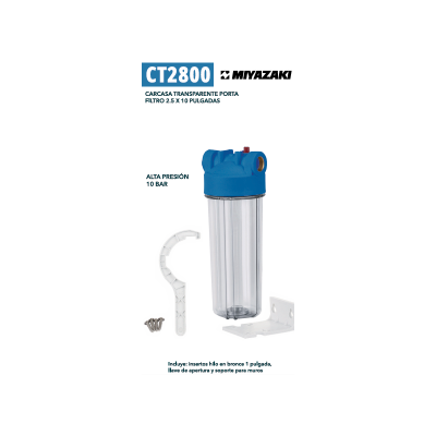 FILTRO CARBÓN ACTIVADO 10" 20 Micras + PORTA FILTRO 10" FILTRO CARBÓN ACTIVADO 10" 20 Micras + PORTA FILTRO 10"